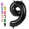 Enyeopd 9th Birthday Balloons – 40 Inch Black Number 9 for Any Age