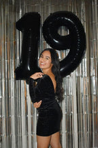 Enyeopd 9th Birthday Balloons – 40 Inch Black Number 9 for Any Age
