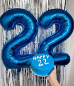 Enyeopd 40-Inch Dark Blue Number Balloons – 2-Pack for Birthdays & Events
