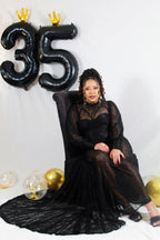 Enyeopd 50 Inch Black Number Balloons – Big 40in Numeric Balloons for 50th Birthday, Weddings & Celebrations