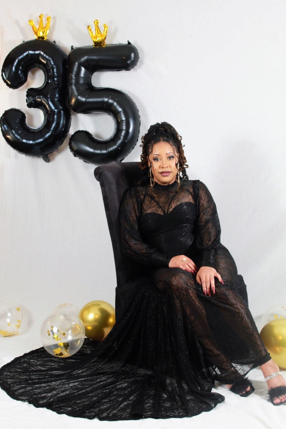 Enyeopd 50 Inch Black Number Balloons – Big 40in Numeric Balloons for 50th Birthday, Weddings & Celebrations