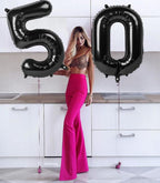 Enyeopd 50 Inch Black Number Balloons – Big 40in Numeric Balloons for 50th Birthday, Weddings & Celebrations