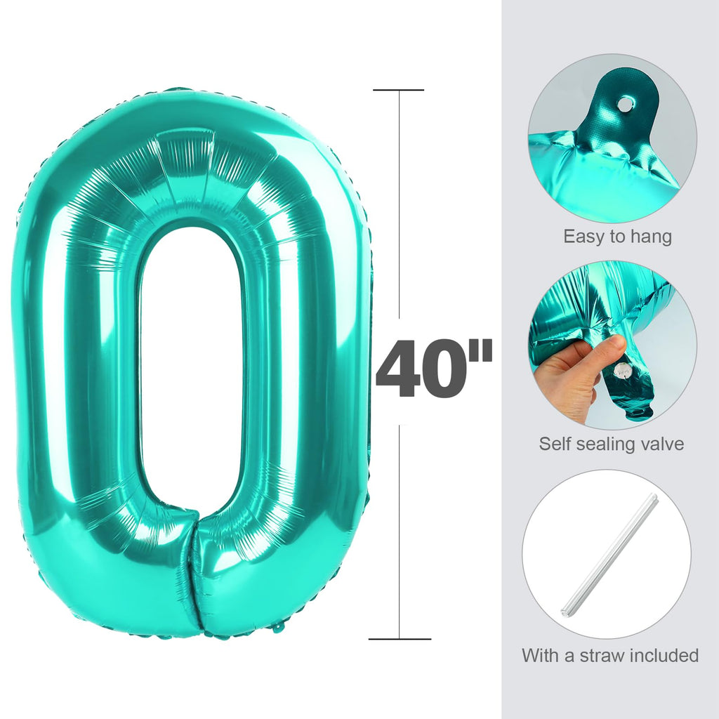 Enyeopd Balloon Numbers 40 Inch – Large Numeral Balloons for Birthday, Baby Shower, Wedding