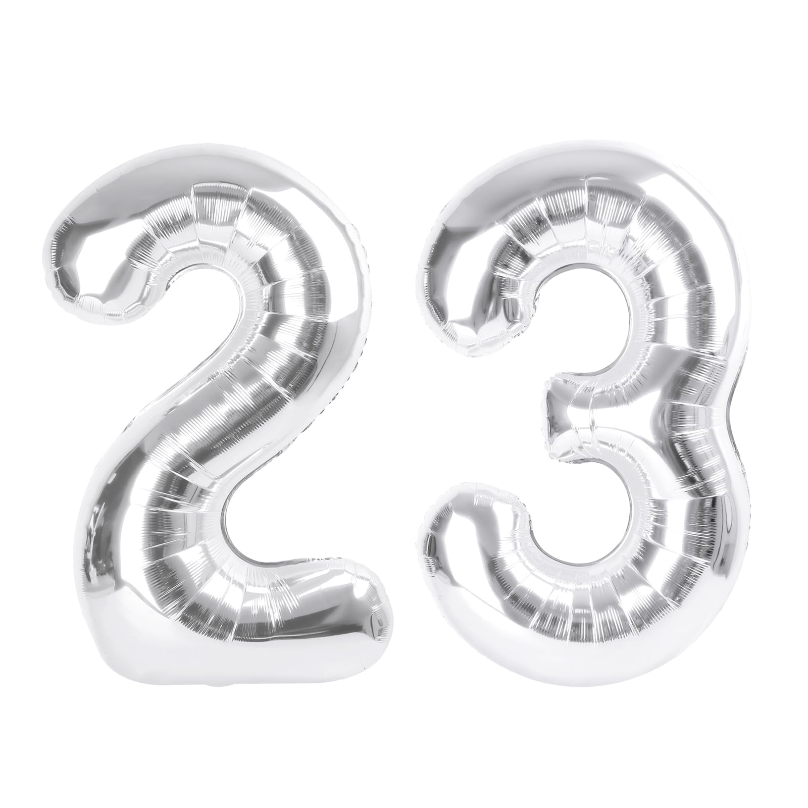 Enyeopd Big 23 Balloons – 40-Inch Silver Number Balloons for Parties & Celebrations