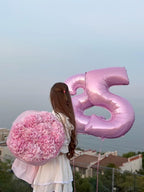 Enyeopd Number 25 Balloons – Pearl Pink 40-Inch, 2-Pack for Birthdays & Big Events