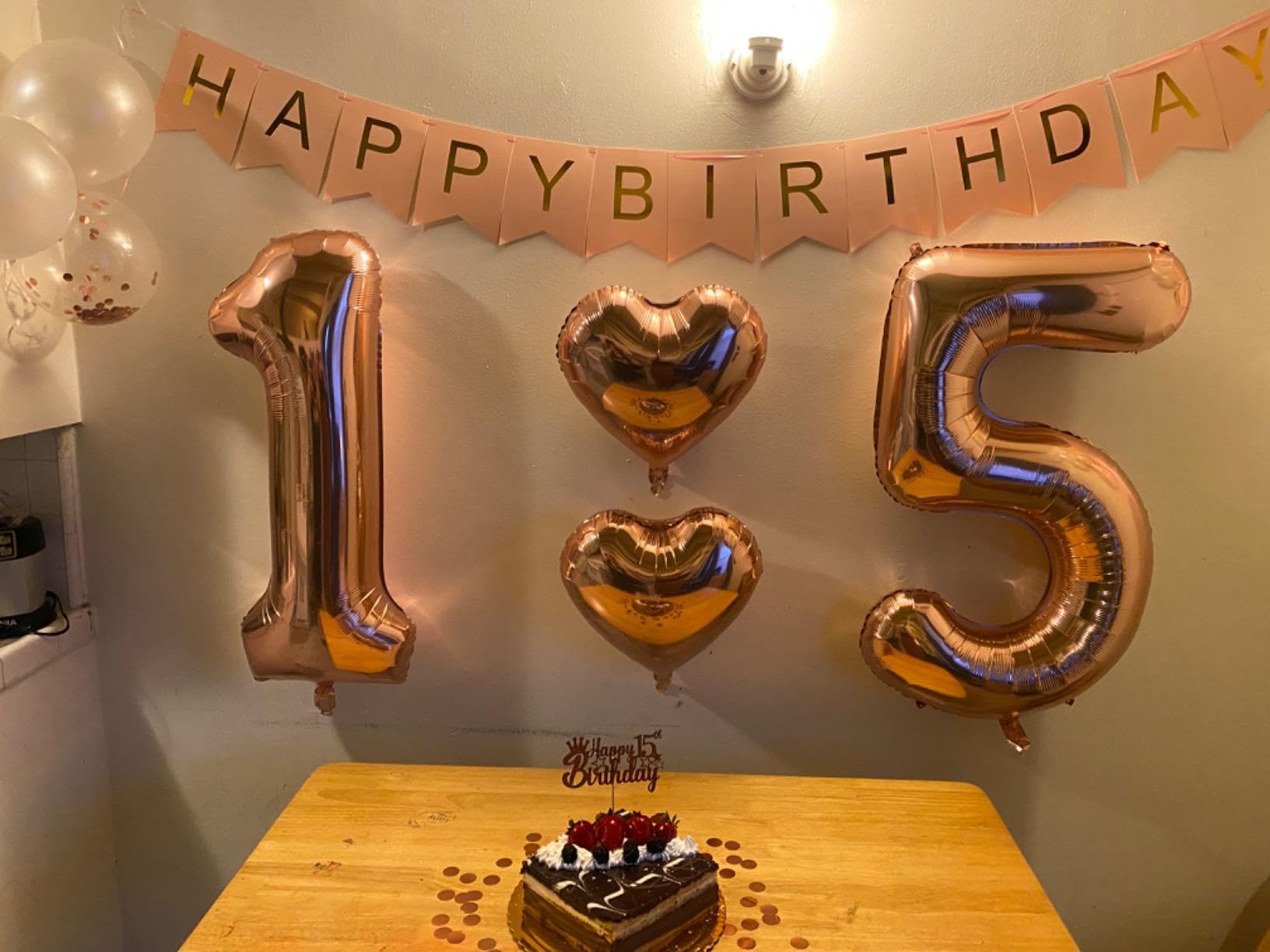 Enyeopd Number 25 Balloons - Rose Gold 40 Inch Birthday & Event Decor