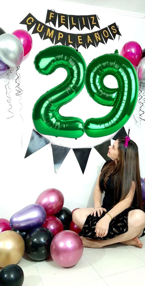 Enyeopd Numbers 26 Balloon – Dark Green 40-Inch Birthday Balloons