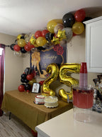 Enyeopd Number 25 Gold Balloons - 40 Inch Number Balloon Set for Birthdays & Events