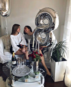 Enyeopd 40-Inch Silver Number Balloons for 8 – Versatile Party Decor for Birthdays, Weddings & More