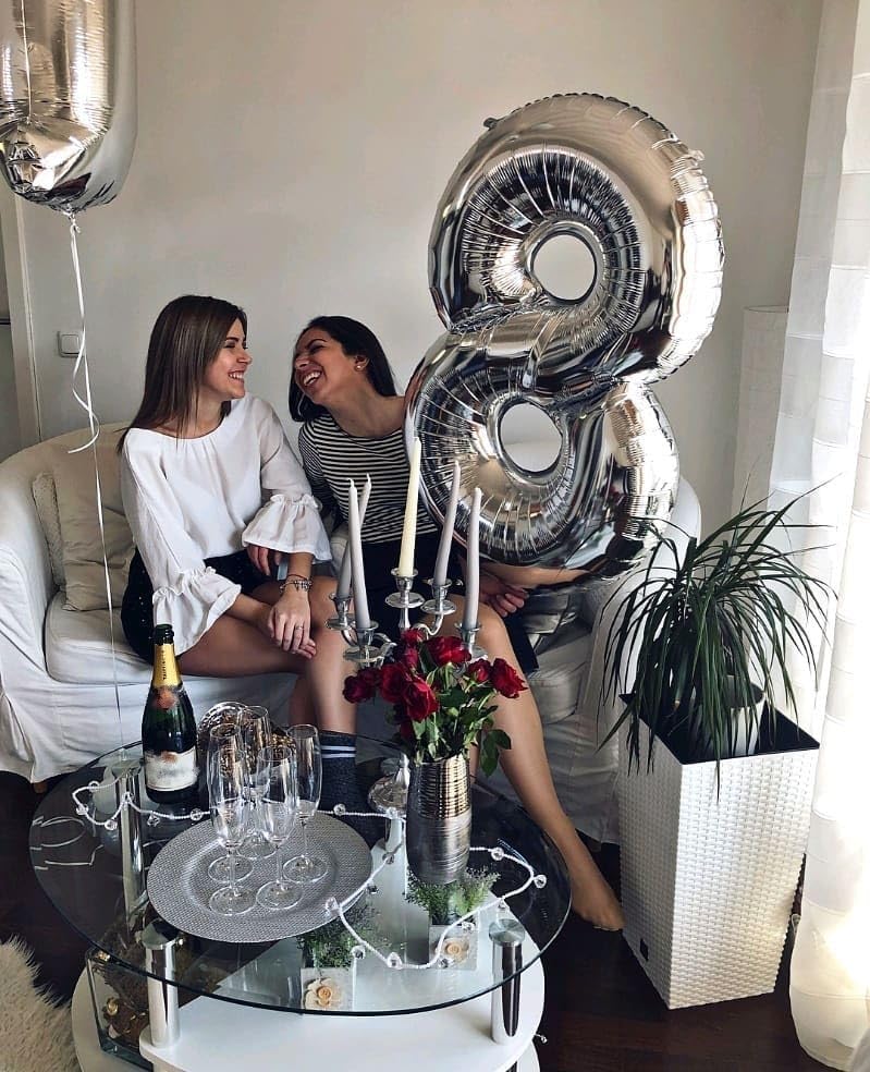 Enyeopd 40-Inch Silver Number Balloons for 8 – Versatile Party Decor for Birthdays, Weddings & More