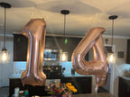 Enyeopd Rose Gold Happy 17 71 Birthday Number Balloons – 40-Inch Balloons for Celebrations