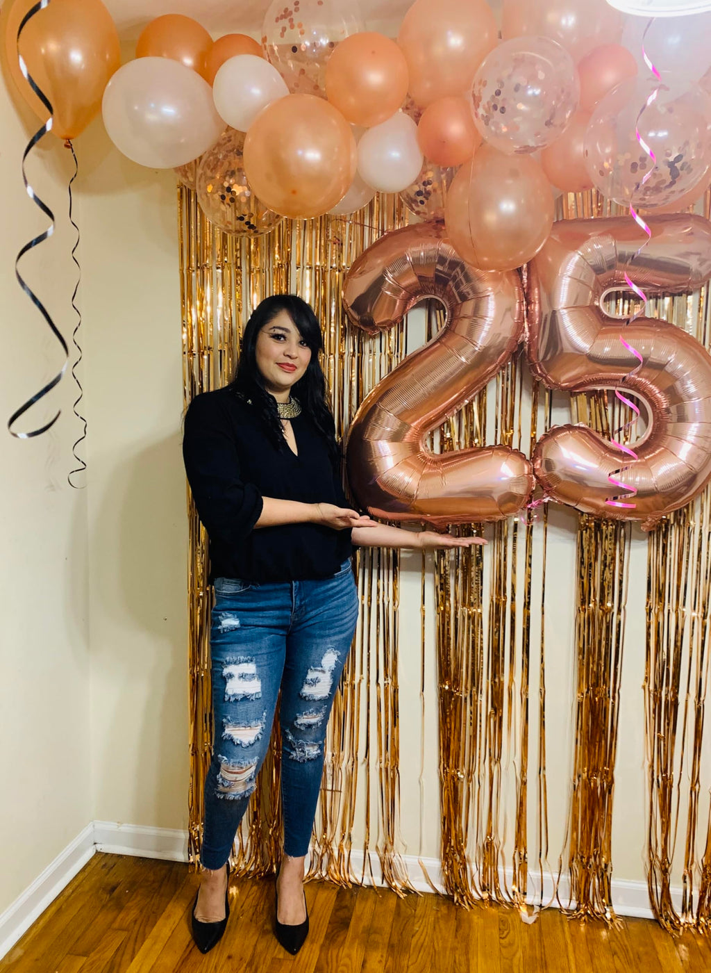 Enyeopd Number 25 Balloons - Rose Gold 40 Inch Birthday & Event Decor