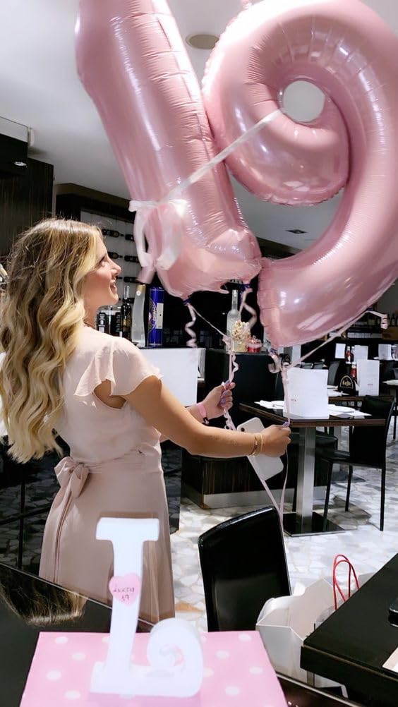 Enyeopd 11 Balloon Numbers - Pink 40-Inch Large Balloons for First Birthday & Celebrations