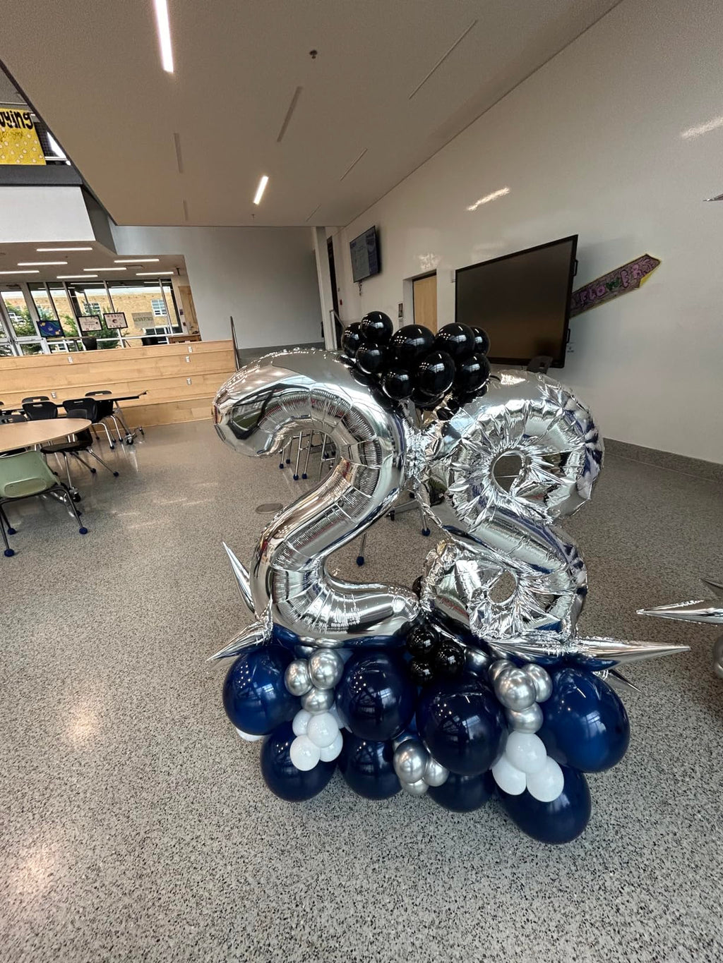 Enyeopd 40-Inch Silver Number Balloons for 8 – Versatile Party Decor for Birthdays, Weddings & More