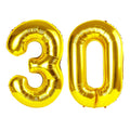 Enyeopd Gold 30 Balloons – 30th Birthday Decorations for Him & Her | 40-Inch Number Balloon Set