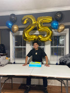 Enyeopd Number 25 Gold Balloons - 40 Inch Number Balloon Set for Birthdays & Events