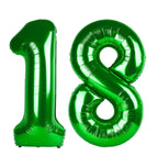 Enyeopd Number 18 Balloons 40 Inch – Dark Green Birthday Decor for Women & Men