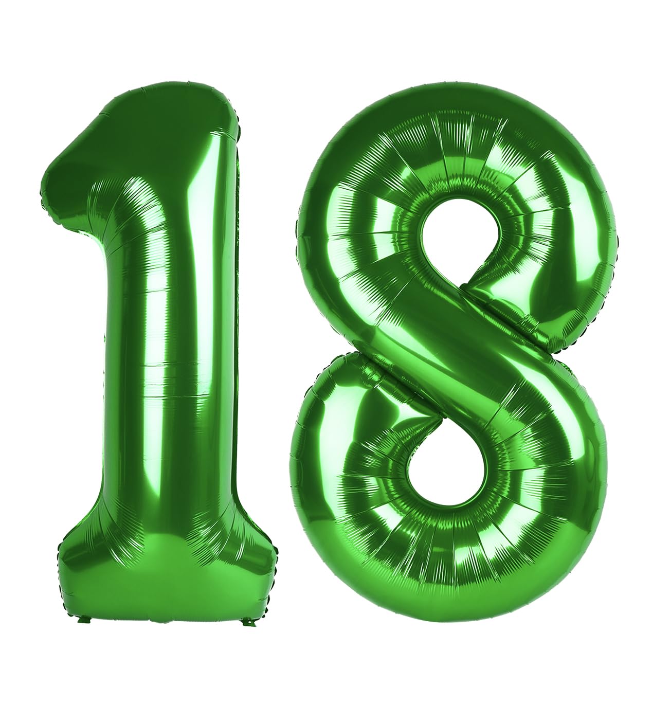 Enyeopd Number 18 Balloons 40 Inch – Dark Green Birthday Decor for Women & Men
