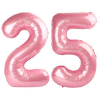 Enyeopd Number 25 Balloons – Pearl Pink 40-Inch, 2-Pack for Birthdays & Big Events