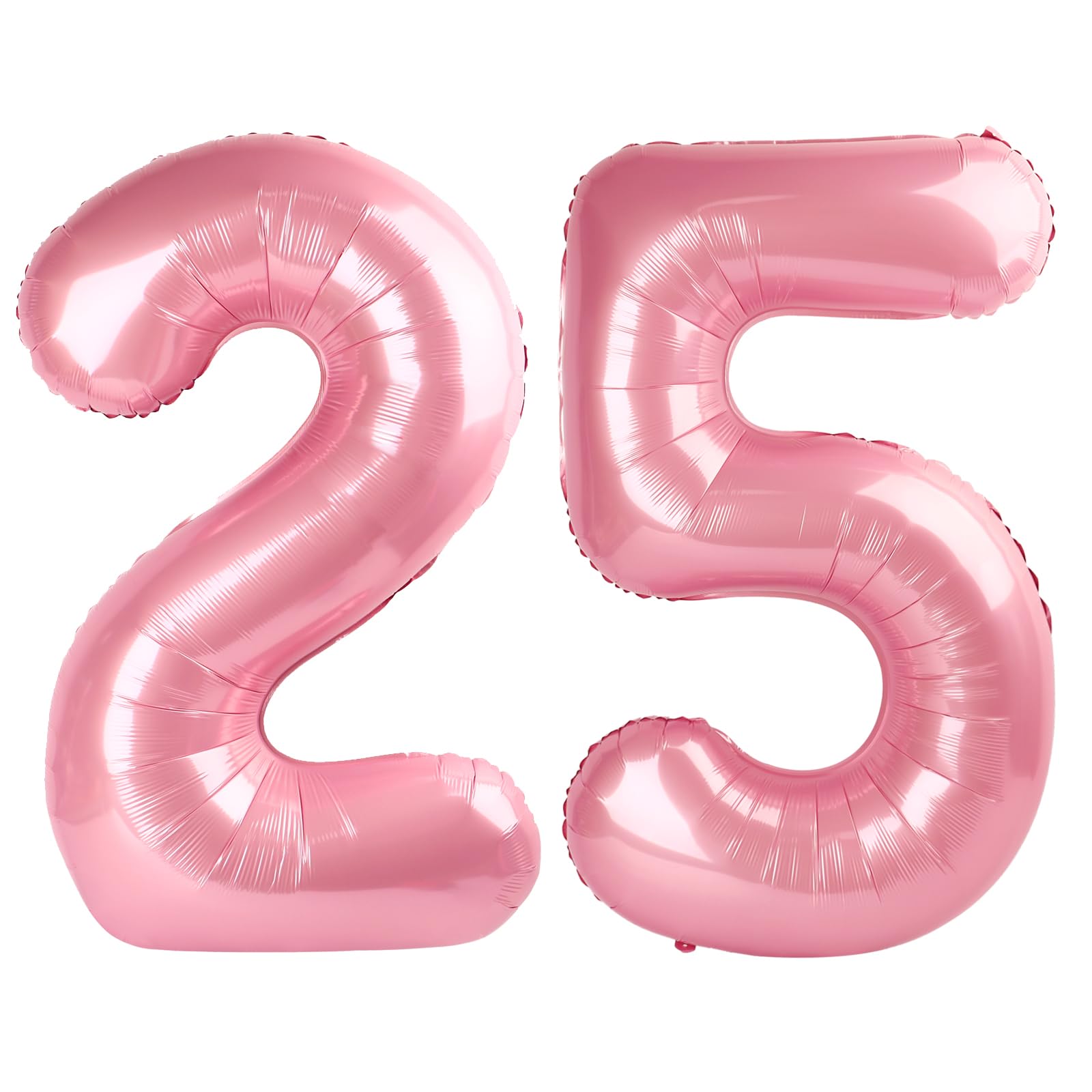 Enyeopd Number 25 Balloons – Pearl Pink 40-Inch, 2-Pack for Birthdays & Big Events