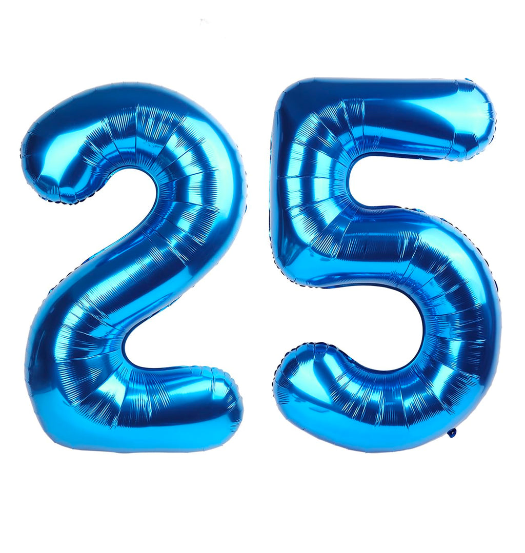 Enyeopd Number 25 Balloons – 40-Inch Dark Blue Milestone Birthday Decor