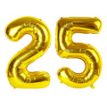 Enyeopd Number 25 Gold Balloons - 40 Inch Number Balloon Set for Birthdays & Events