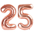 Enyeopd Number 25 Balloons - Rose Gold 40 Inch Birthday & Event Decor