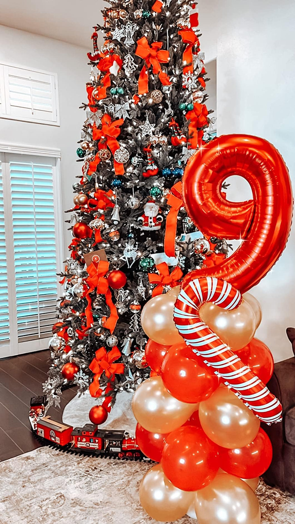 Enyeopd Number 7 Balloon – 40-Inch Red Balloons for Birthdays, Weddings & More