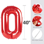Enyeopd Number 7 Balloon – 40-Inch Red Balloons for Birthdays, Weddings & More