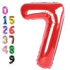 Enyeopd Number 7 Balloon – 40-Inch Red Balloons for Birthdays, Weddings & More