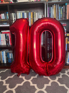 Enyeopd Number 7 Balloon – 40-Inch Red Balloons for Birthdays, Weddings & More