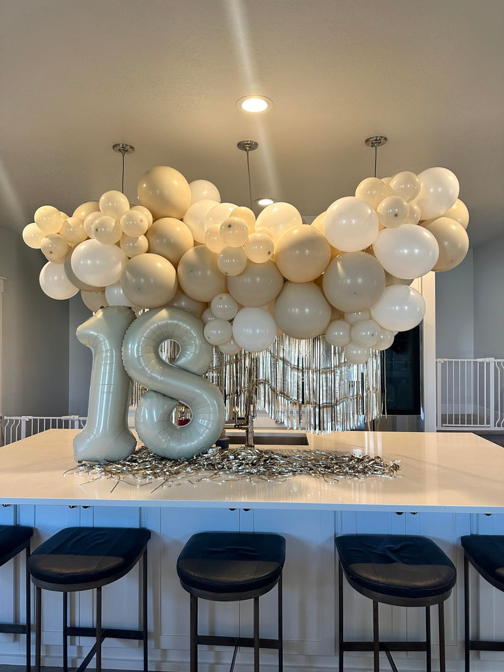 Enyeopd 8th Balloon 40 Inch Cream – Number Balloons for Birthdays, Weddings & Milestones