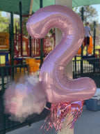 Enyeopd 40-Inch Number Balloons – Pearl Pink Birthday Decor for All Ages