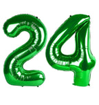 Enyeopd 40-Inch Number Balloons – Dark Green 24 Large Balloons (Numbers 1–60) for Birthdays, Weddings and Events