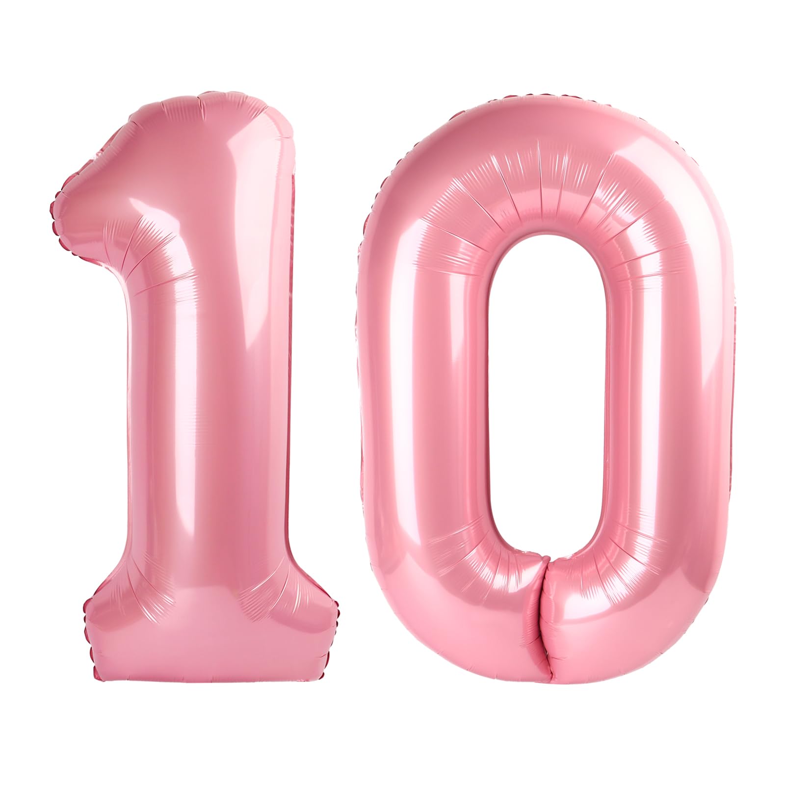 Enyeopd 40 Inch Number Balloons – Pearl Pink 10 | Large 40in Birthday & Anniversary Decor