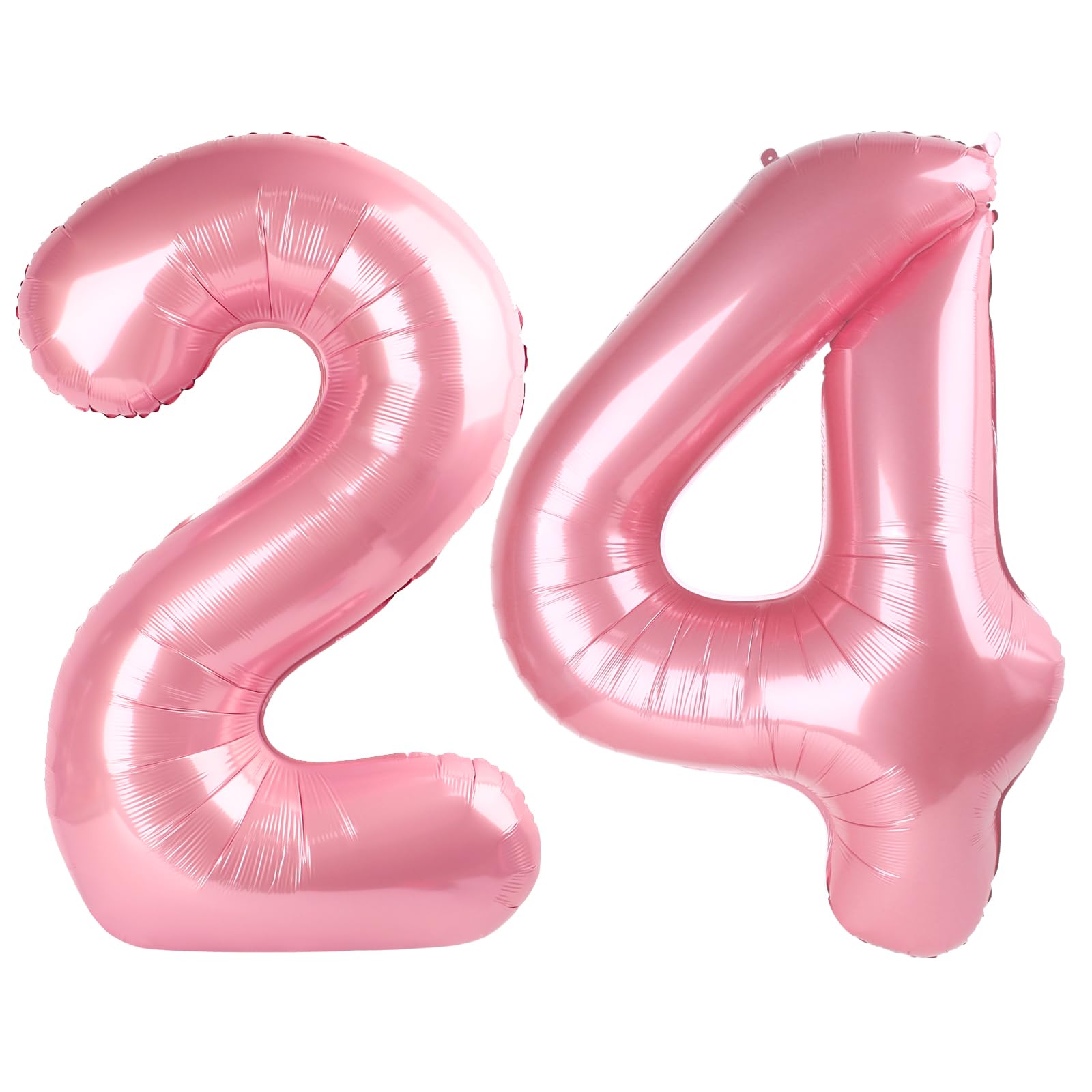 Enyeopd 40-Inch Number Balloons – Pearl Pink Birthday Decor for All Ages