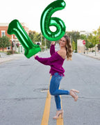 Enyeopd Numbers 26 Balloon – Dark Green 40-Inch Birthday Balloons