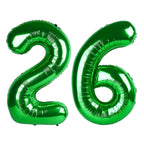 Enyeopd Numbers 26 Balloon – Dark Green 40-Inch Birthday Balloons