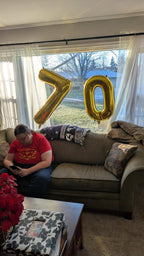 Enyeopd Numbers Balloon 40 Inch Gold – Large Numeric Balloons for Birthday Parties & Celebrations