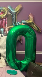 Enyeopd Numbers Balloon 7 – 40-Inch Dark Green Number Balloons for Birthdays, Weddings, and Milestones
