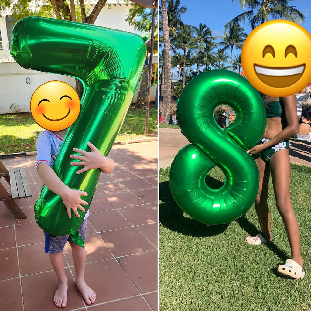 Enyeopd Numbers Balloon 7 – 40-Inch Dark Green Number Balloons for Birthdays, Weddings, and Milestones