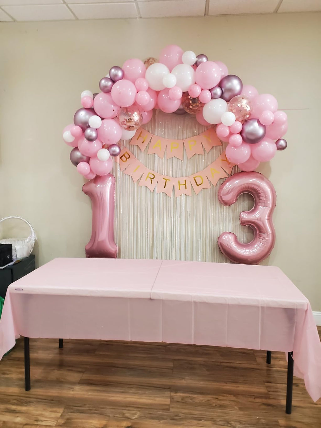 Enyeopd 8th Balloon 40-Inch Pearl Pink – Number Balloons for Birthdays & Milestones