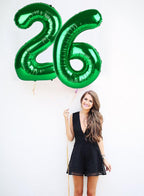 Enyeopd 40-Inch Number Balloons – 6th & 7th Birthday Decor, Milestone Numbers for 6th, 16th, 26th, 60th, 2026 Celebrations