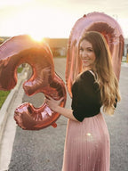 Enyeopd Rose Gold 30th Birthday Balloons – 30 Number Balloons for Any Celebration