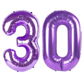 Enyeopd Purple Big Number 30 Balloons - 40-Inch Birthday Party Decor