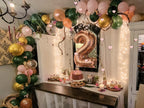 Enyeopd Rose Gold Number Balloons – 12 & 21 Large 40-inch Birthday, Proposal & Celebration Decorations