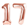 Enyeopd Rose Gold Happy 17 71 Birthday Number Balloons – 40-Inch Balloons for Celebrations