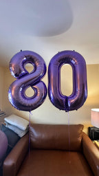 Enyeopd Purple 12-Year Balloon Numbers - 40-Inch Pageant Balloons for Birthdays, Weddings & Milestones