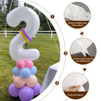 Enyeopd 9th Birthday Balloons – 40-Inch White Number 9 Balloon for Milestones