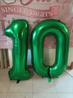 Enyeopd 20 Number Balloons - Dark Green 40-Inch Birthday & Event Decor